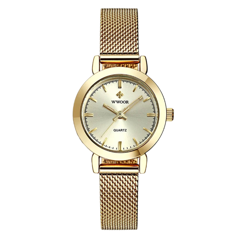 Relógio Feminino: WWOOR 8823 Dourado