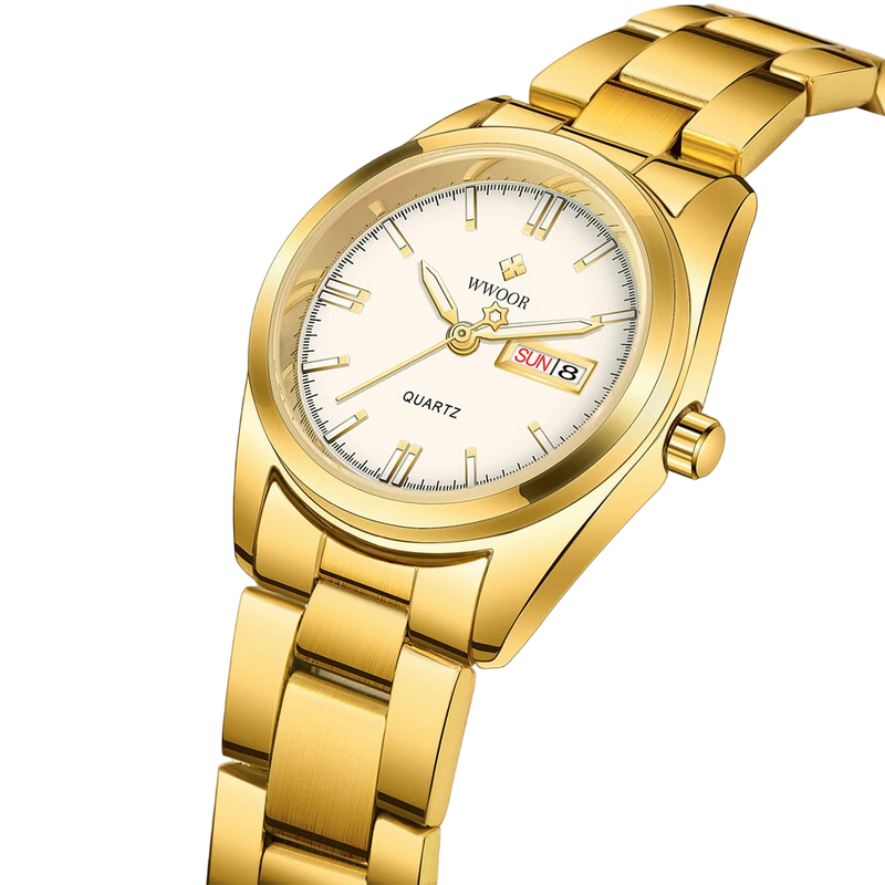 Relógio Feminino: WWOOR 8804 Dourado