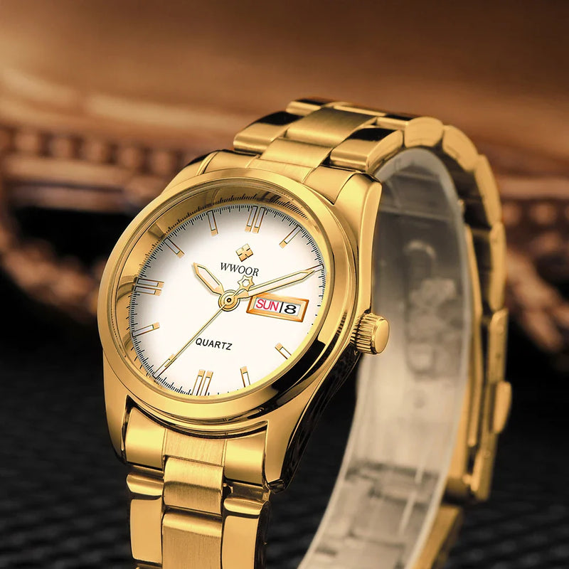 Relógio Feminino: WWOOR 8804 Dourado