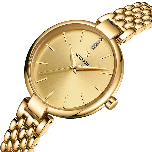 Relógio Feminino: WWOOR 8865 Dourado