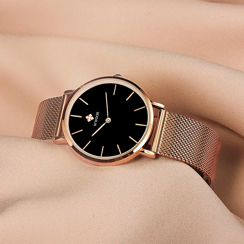 Relógio Feminino: WWOOR 8840 - Rose Gold