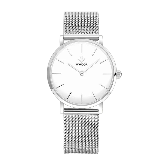 Relógio Feminino: WWOOR 8840 Prata